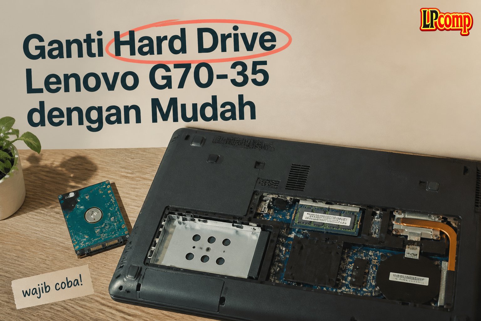 Ganti Hard Drive Lenovo G70-35 dengan Mudah