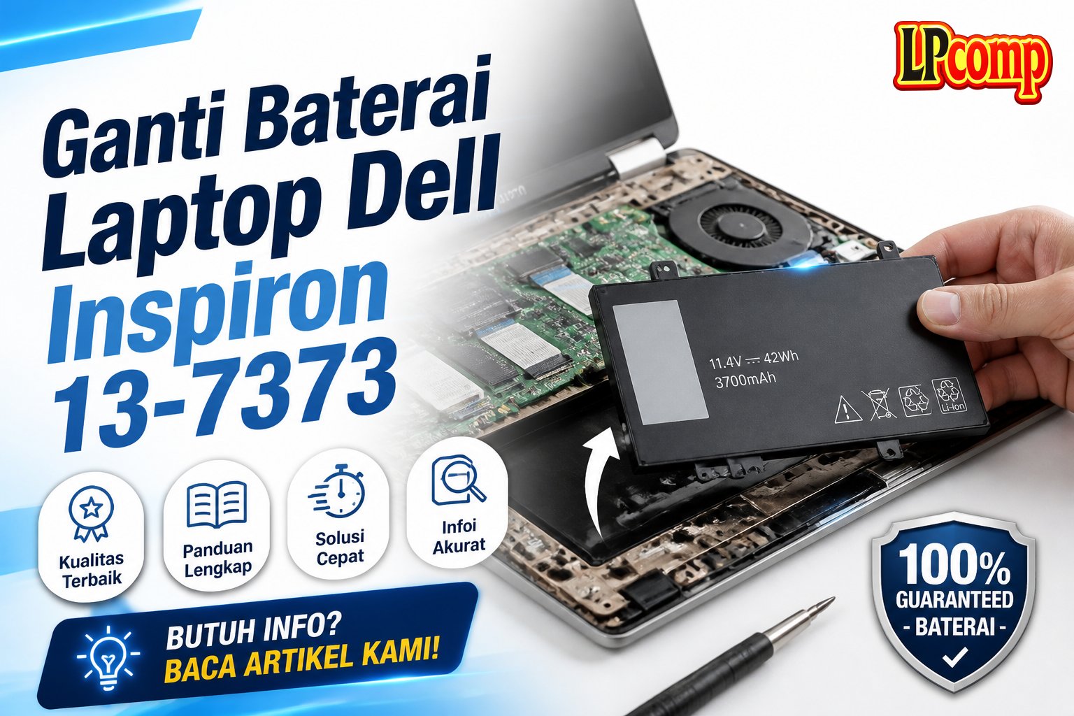 Ganti Baterai Laptop Dell Inspiron 13-7373
