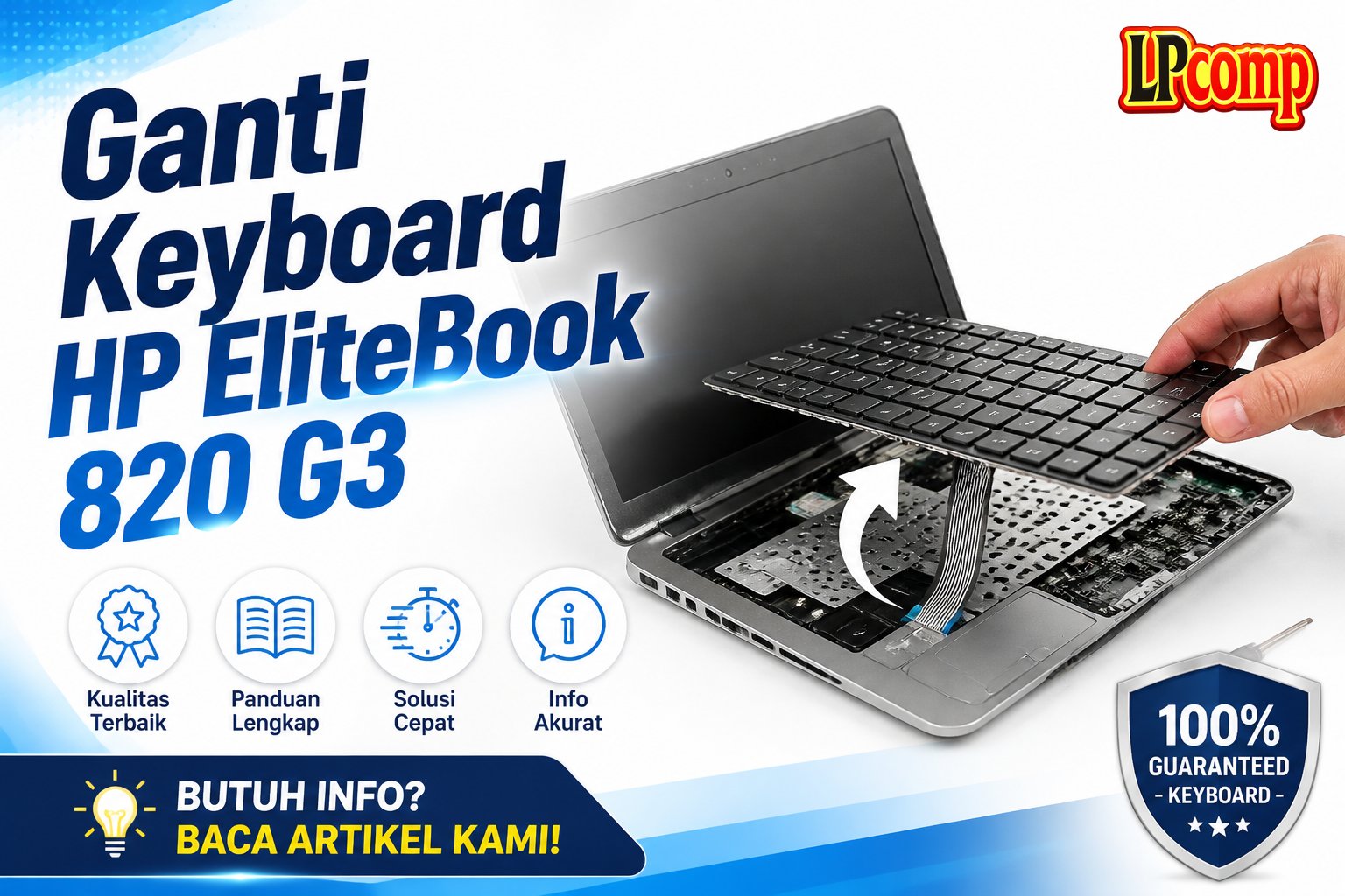 Ganti Keyboard HP EliteBook 820 G3