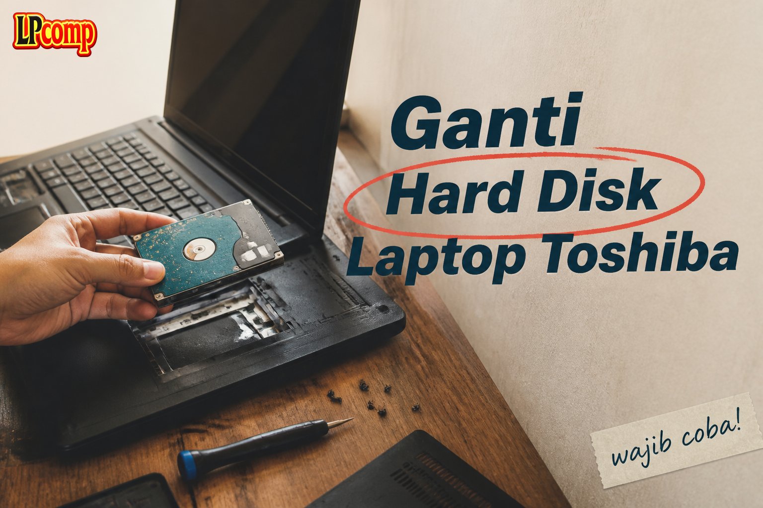 Ganti Hard Disk Laptop Toshiba