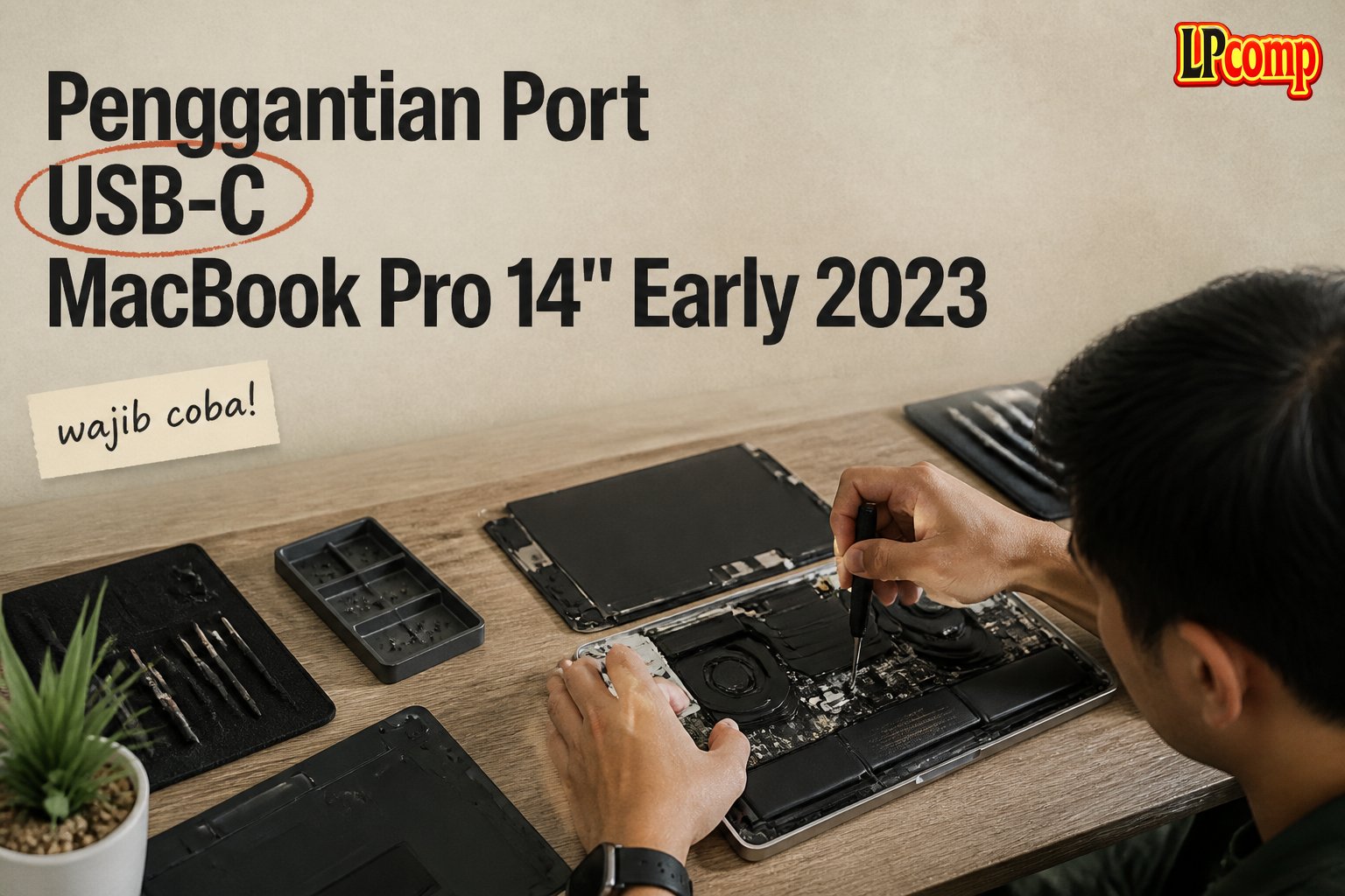 Penggantian Port USB-C MacBook Pro 14" Early 2023
