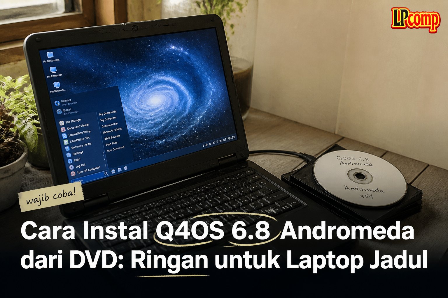 Cara Instal Q4OS 6.8 Andromeda dari DVD: Ringan untuk Laptop Jadul