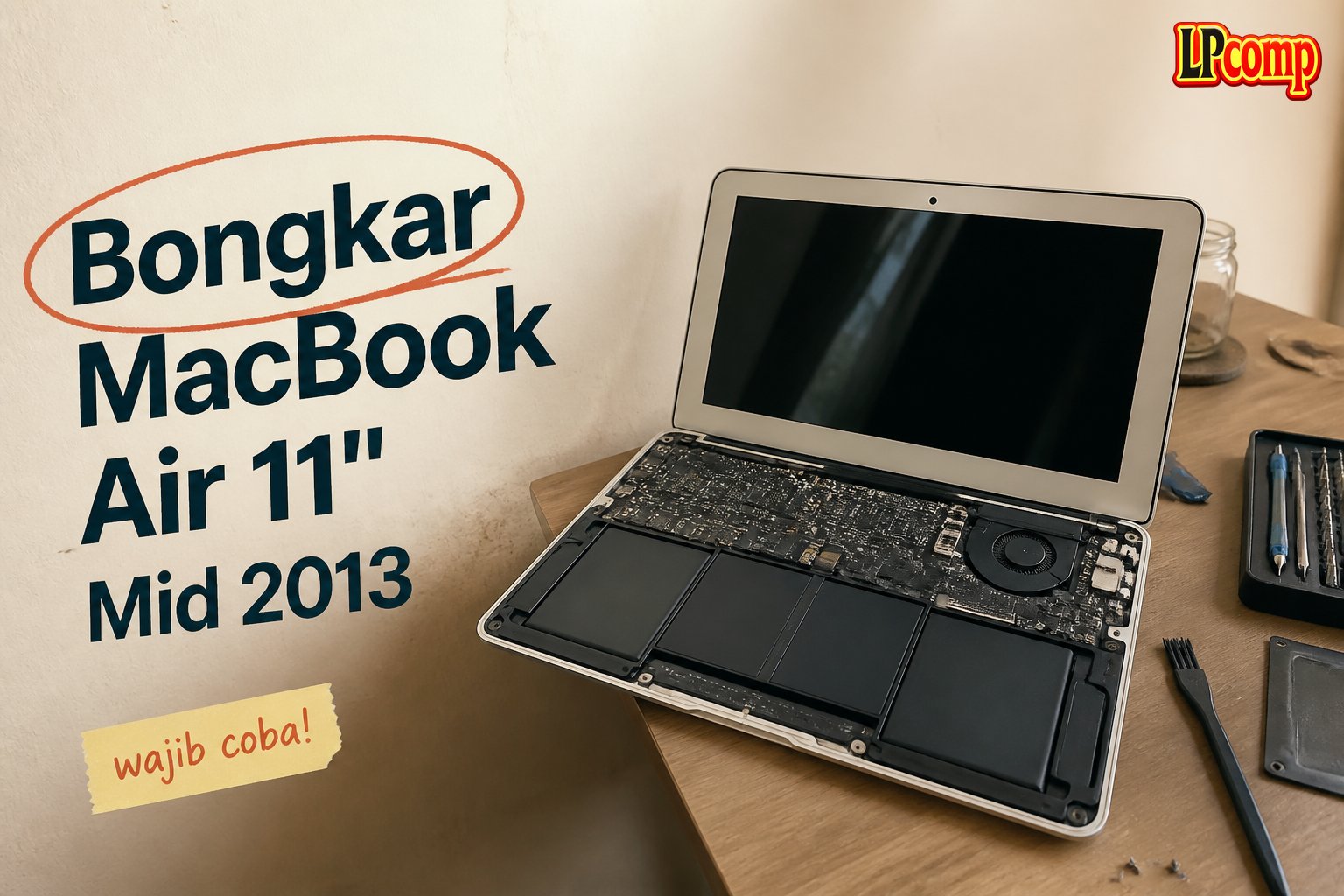 Bongkar MacBook Air 11" Mid 2013
