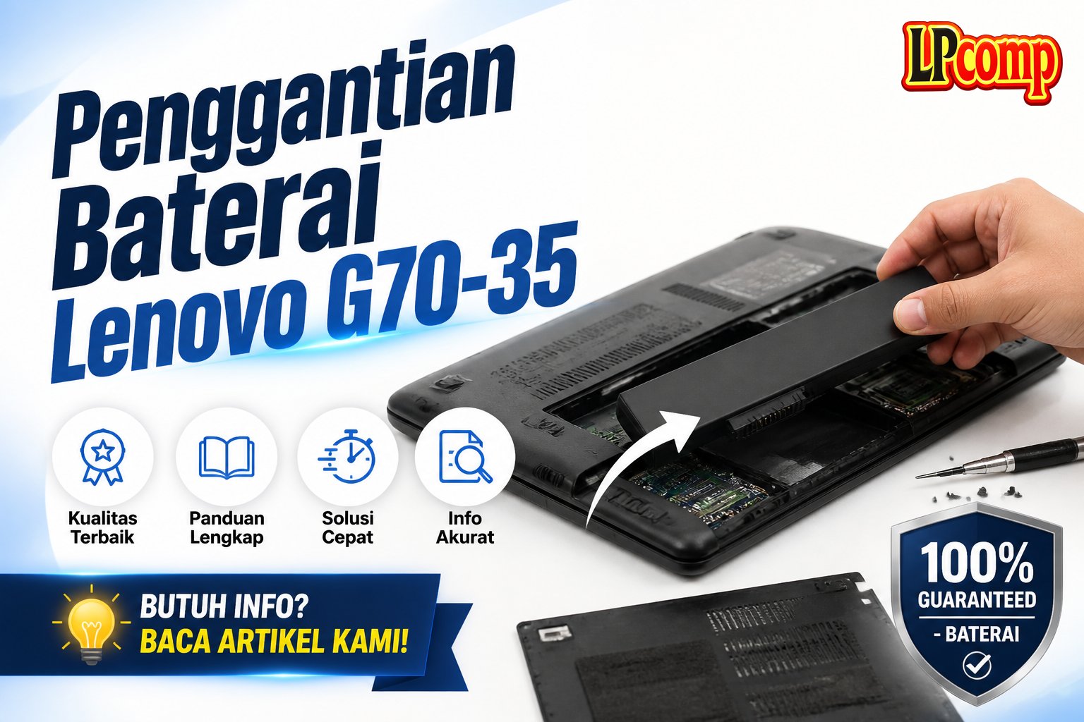 Penggantian Baterai Lenovo G70-35