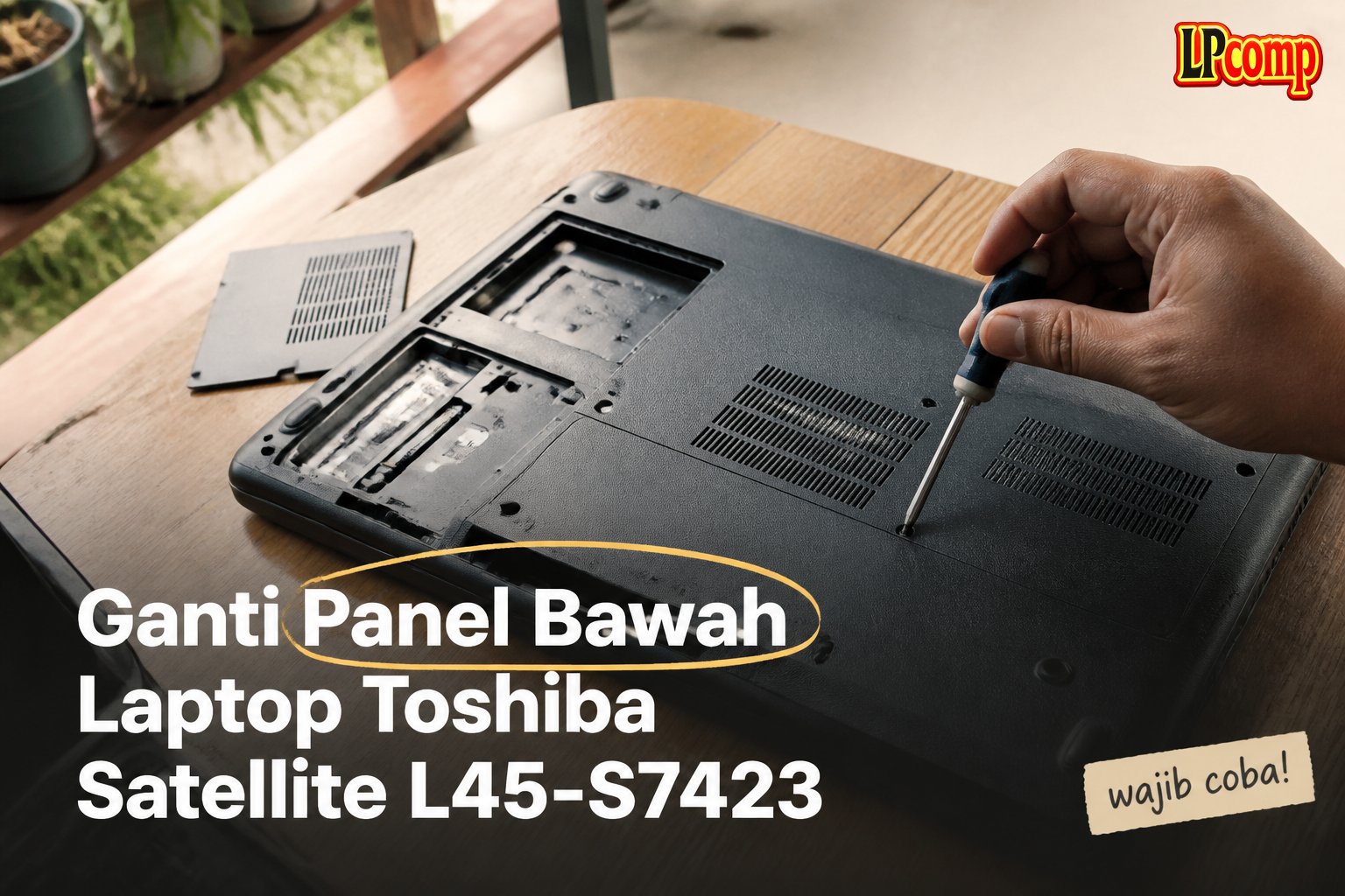 Ganti Panel Bawah Laptop Toshiba Satellite L45-S7423