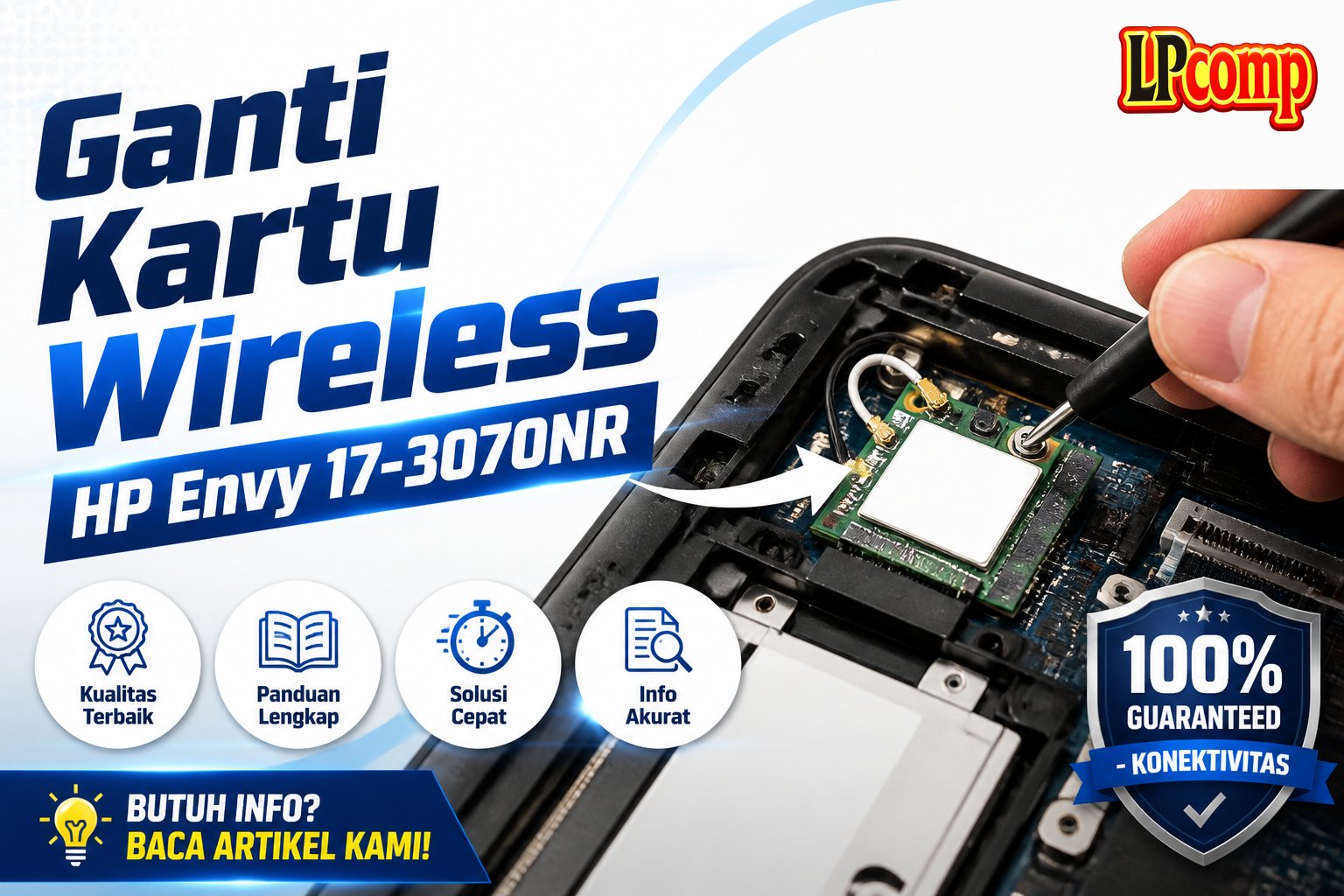 Ganti Kartu Wireless HP Envy 17-3070NR