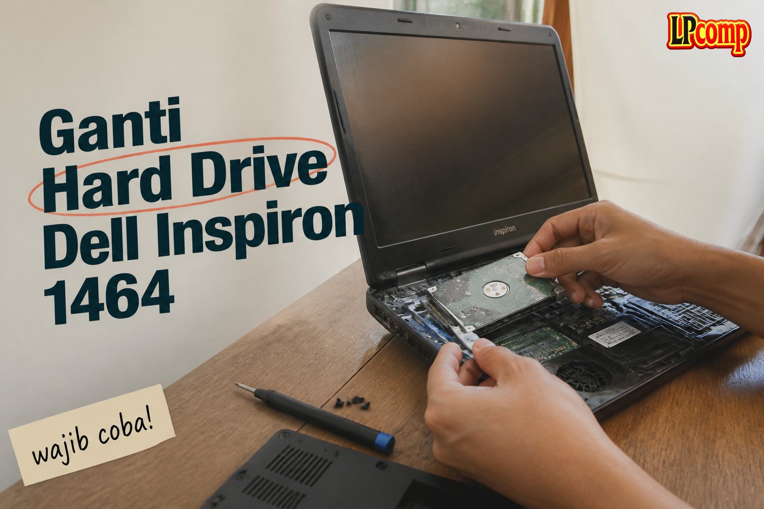 Ganti Hard Drive Dell Inspiron 1464