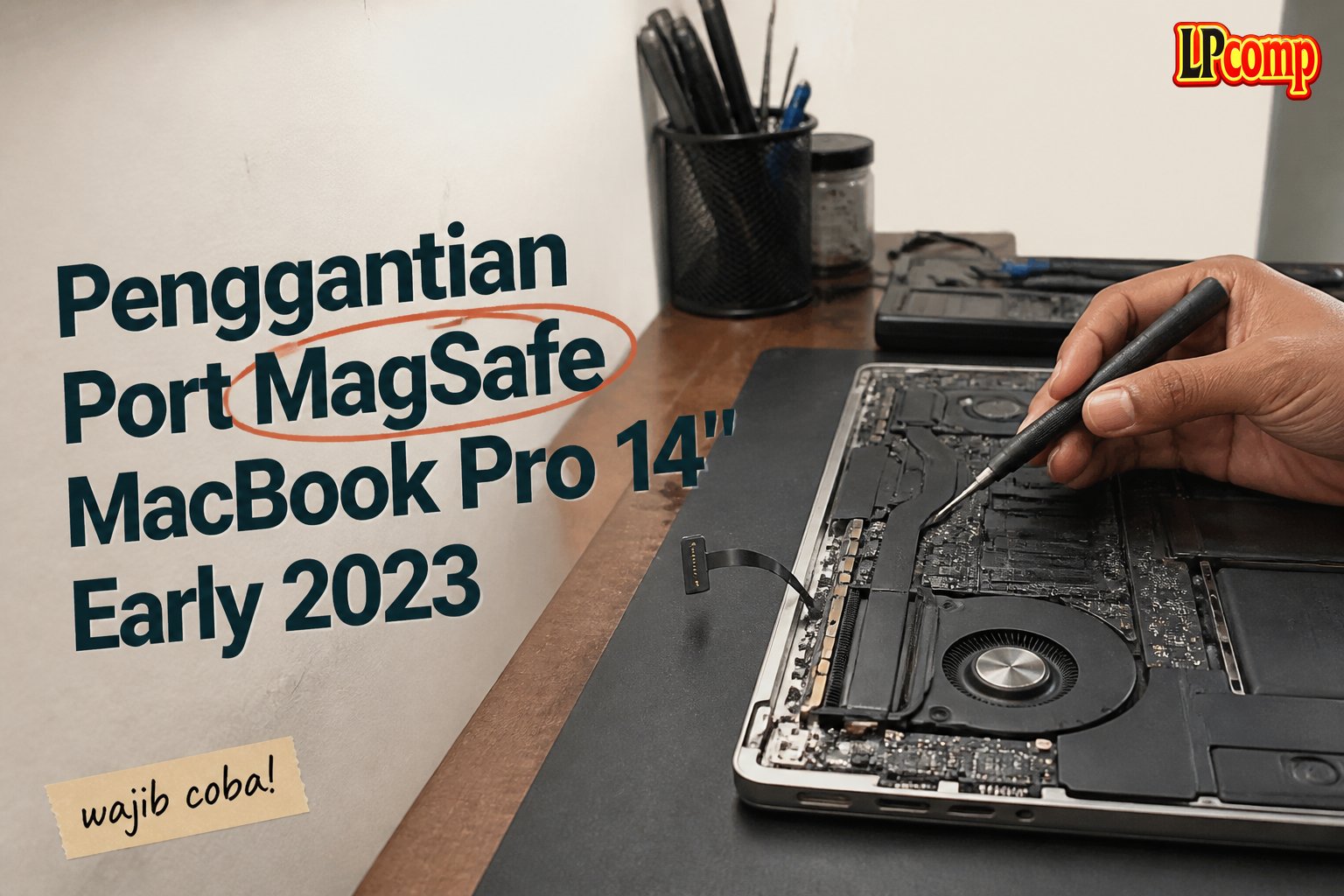 Penggantian Port MagSafe MacBook Pro 14" Early 2023