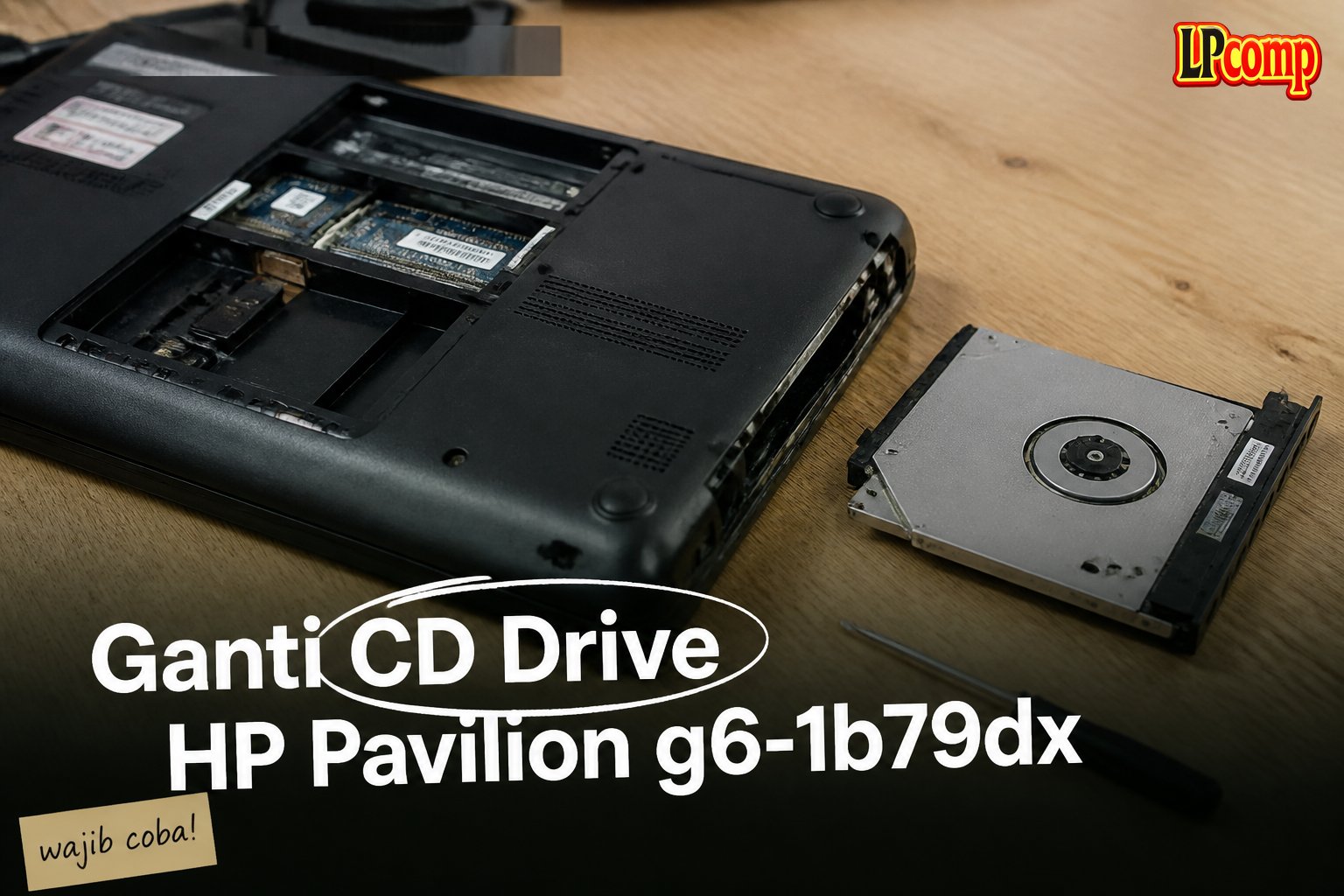 Ganti CD Drive HP Pavilion g6-1b79dx