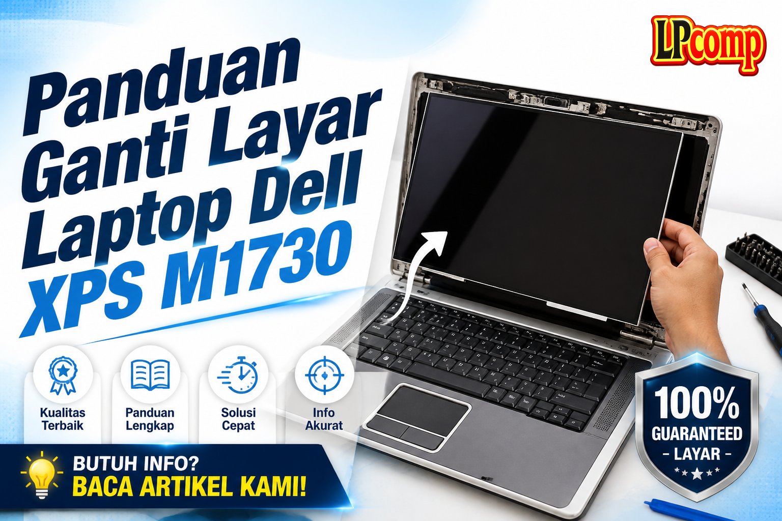 Panduan Ganti Layar Laptop Dell XPS M1730