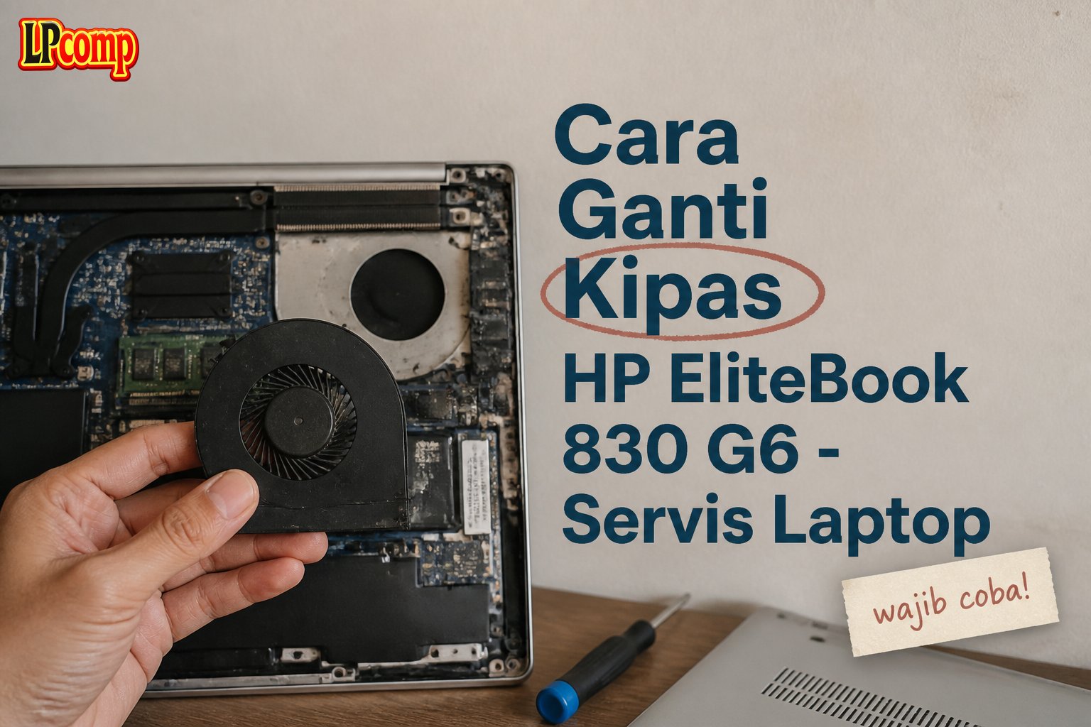 Cara Ganti Kipas HP EliteBook 830 G6 - Servis Laptop