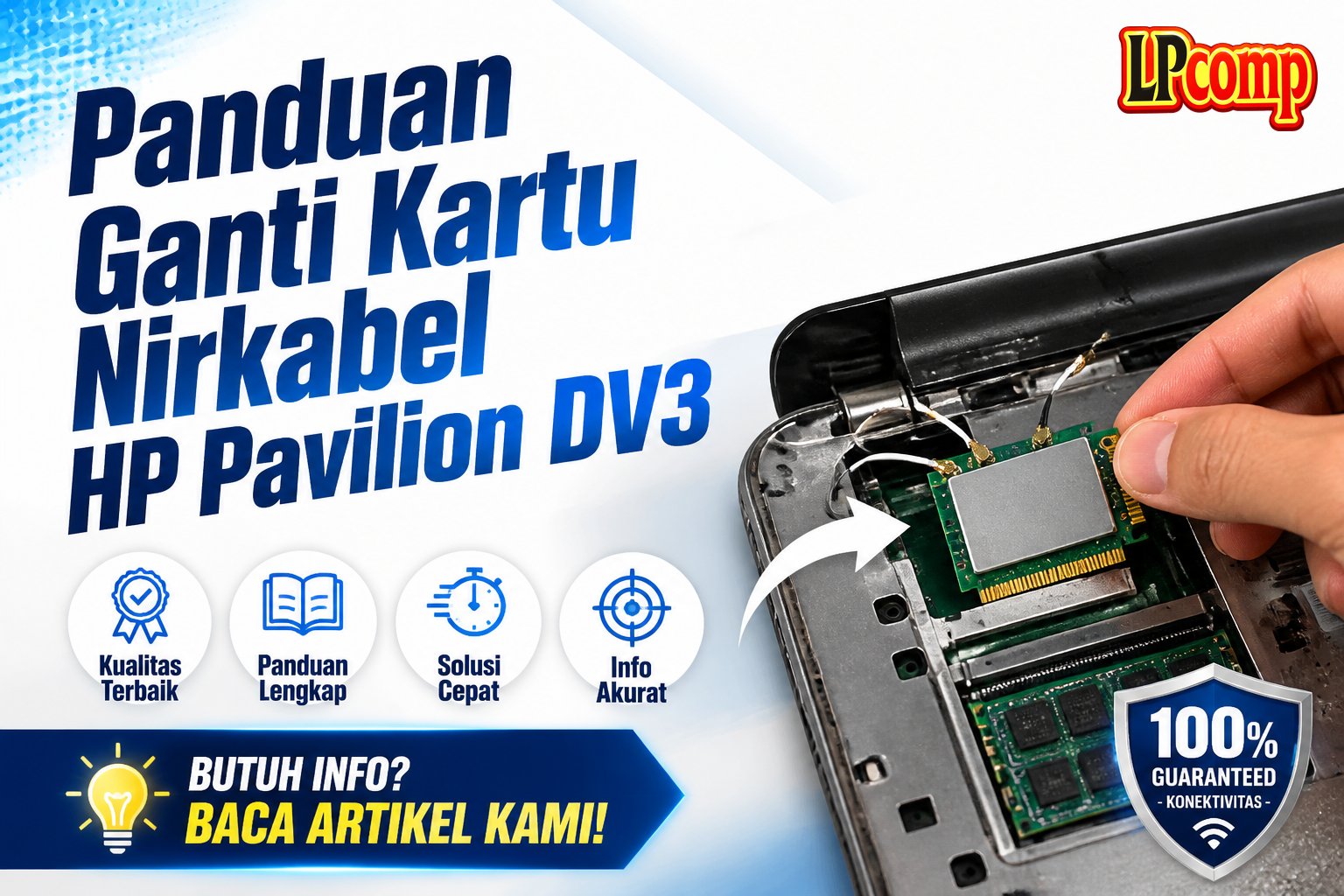 Panduan Ganti Kartu Nirkabel HP Pavilion DV3