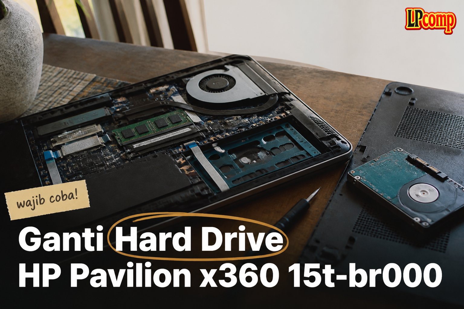 Ganti Hard Drive HP Pavilion x360 15t-br000