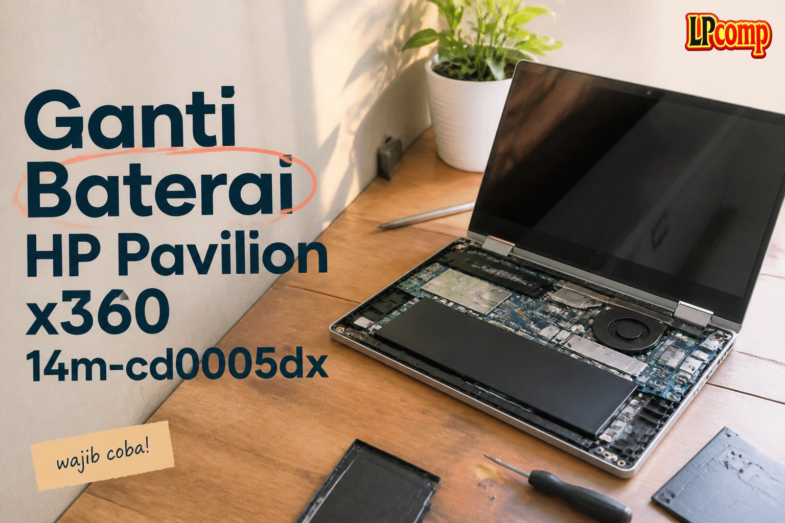 Ganti Baterai HP Pavilion x360 14m-cd0005dx
