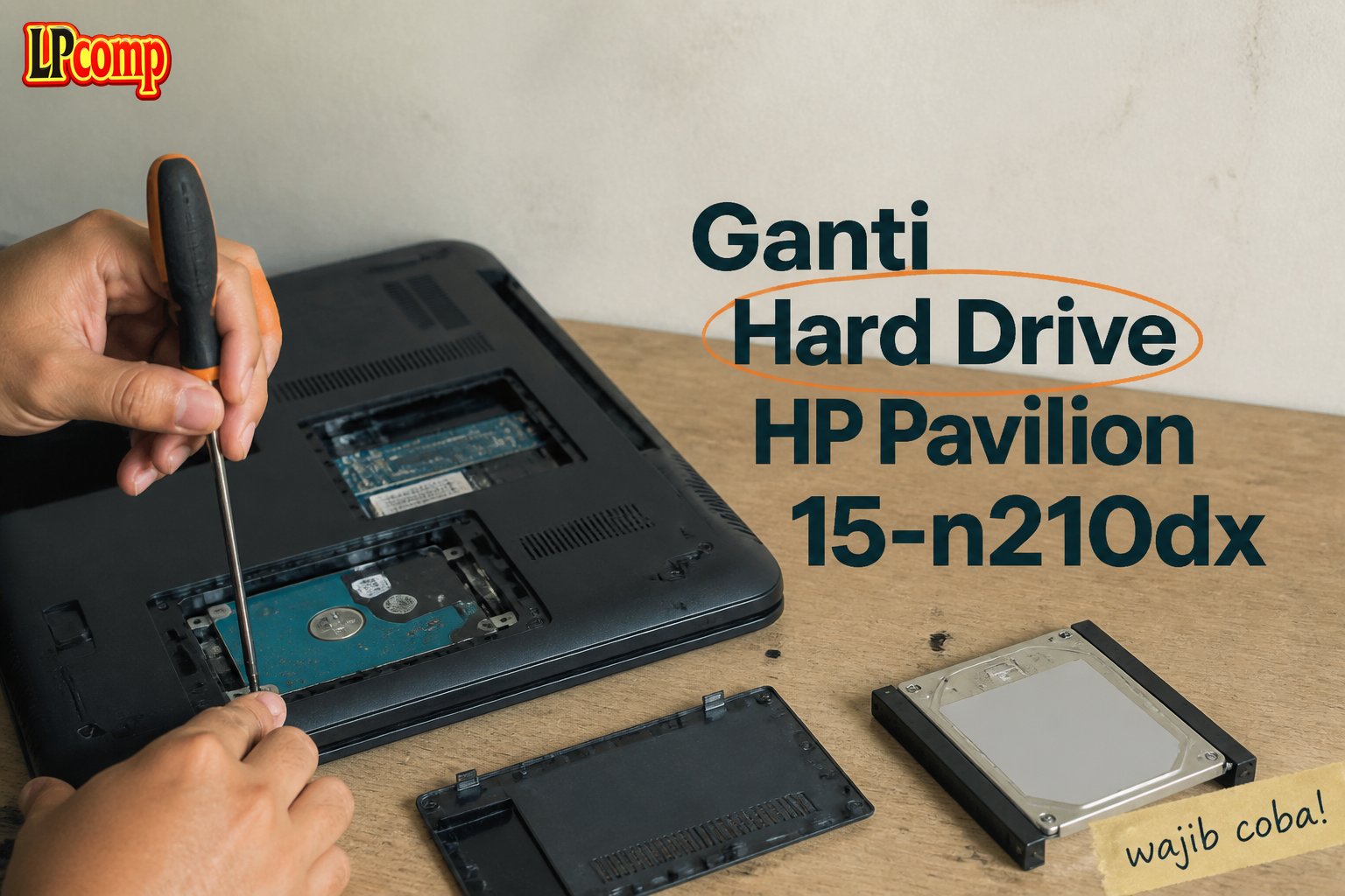 Ganti Hard Drive HP Pavilion 15-n210dx