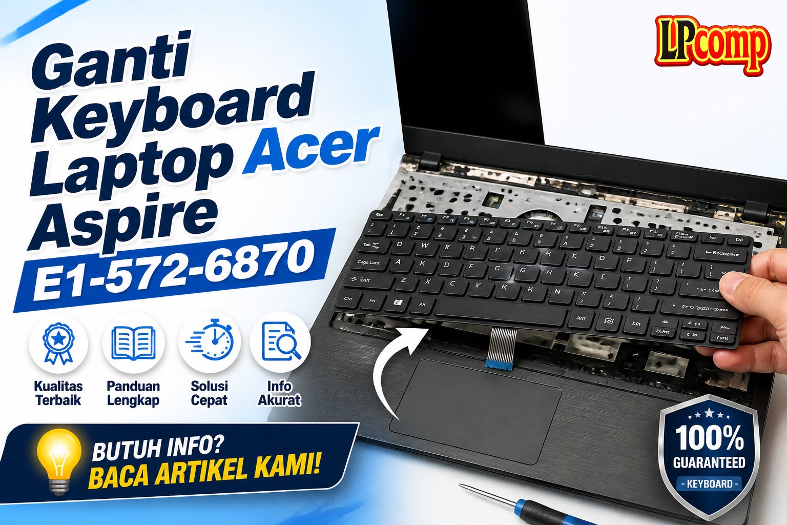 Ganti Keyboard Laptop Acer Aspire E1-572-6870