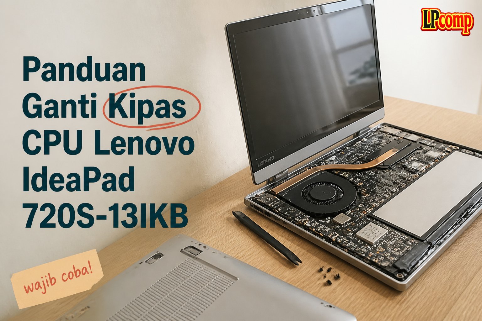 Panduan Ganti Kipas CPU Lenovo IdeaPad 720S-13IKB