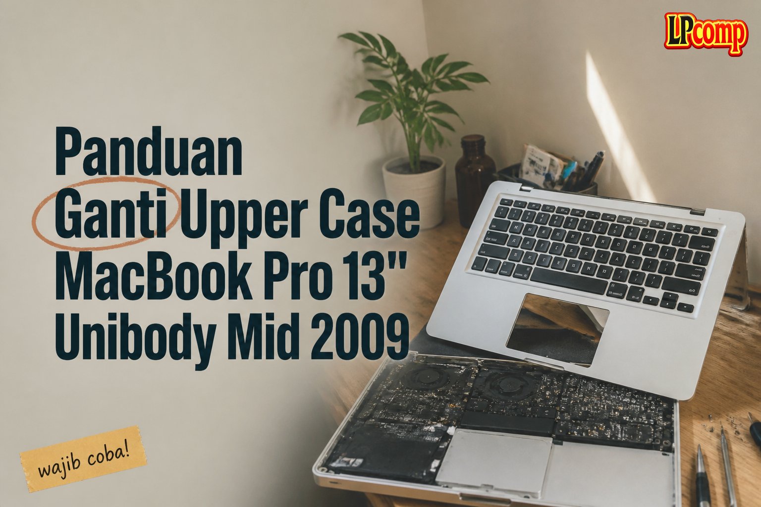 Panduan Ganti Upper Case MacBook Pro 13" Unibody Mid 2009