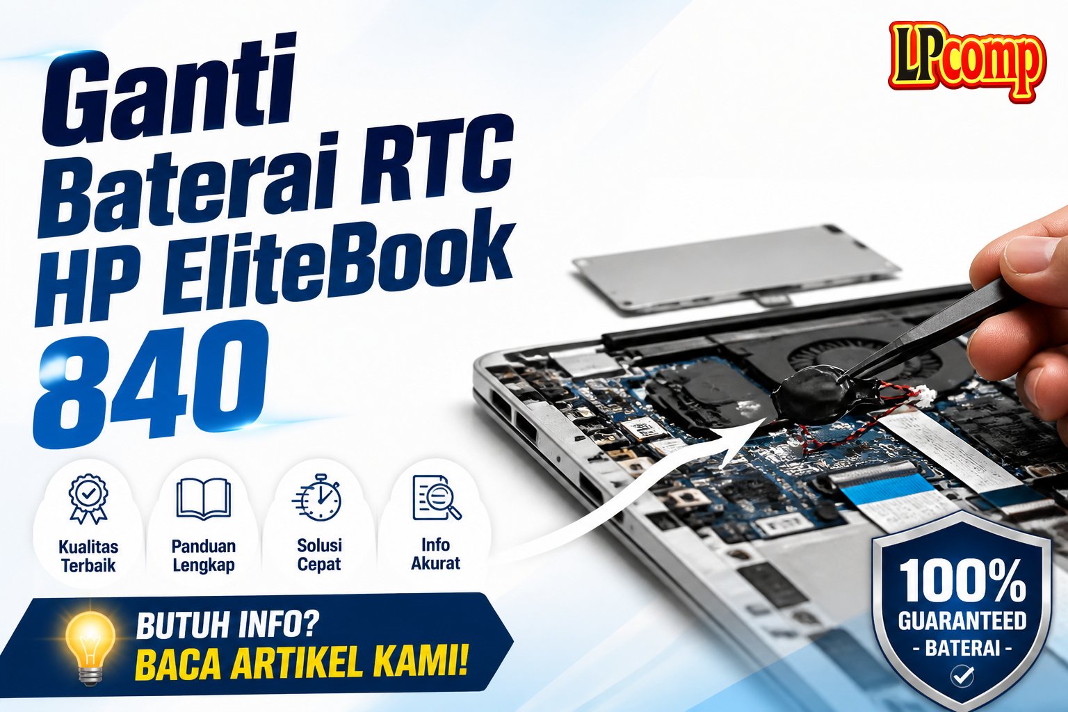 Ganti Baterai RTC HP EliteBook 840