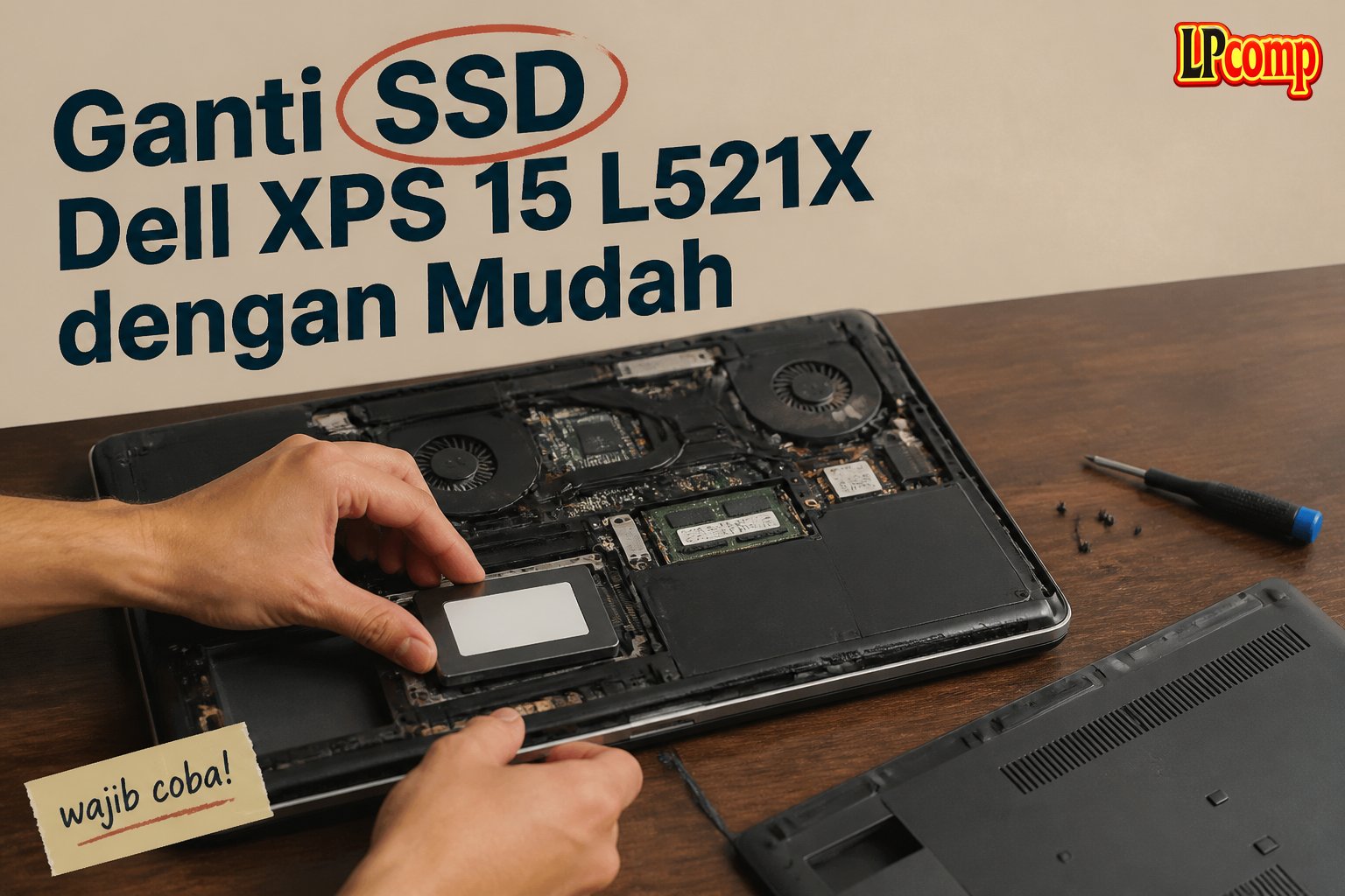 Ganti SSD Dell XPS 15 L521X dengan Mudah