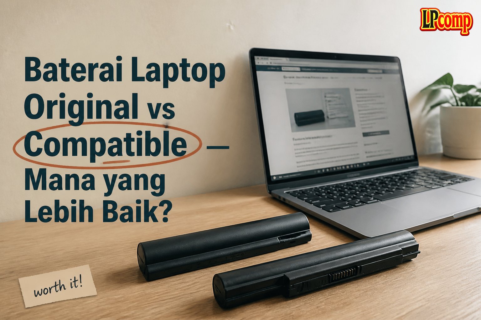 Baterai Laptop Original vs Compatible — Mana yang Lebih Baik?