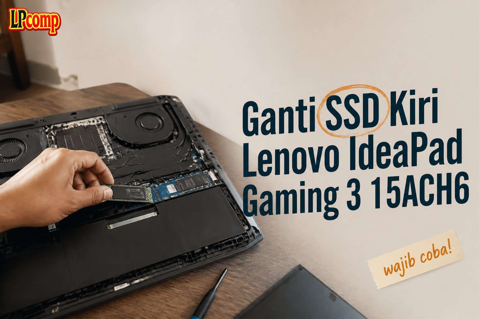 Ganti SSD Kiri Lenovo IdeaPad Gaming 3 15ACH6