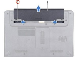 Langkah 1 — Mengeluarkan Baterai Laptop