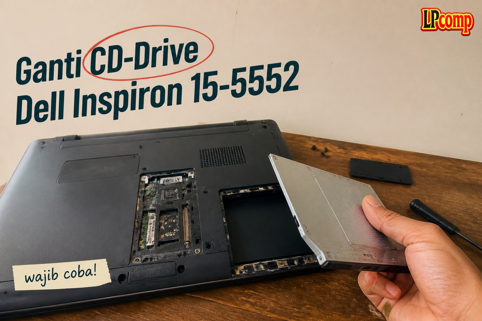 Ganti CD-Drive Dell Inspiron 15-5552