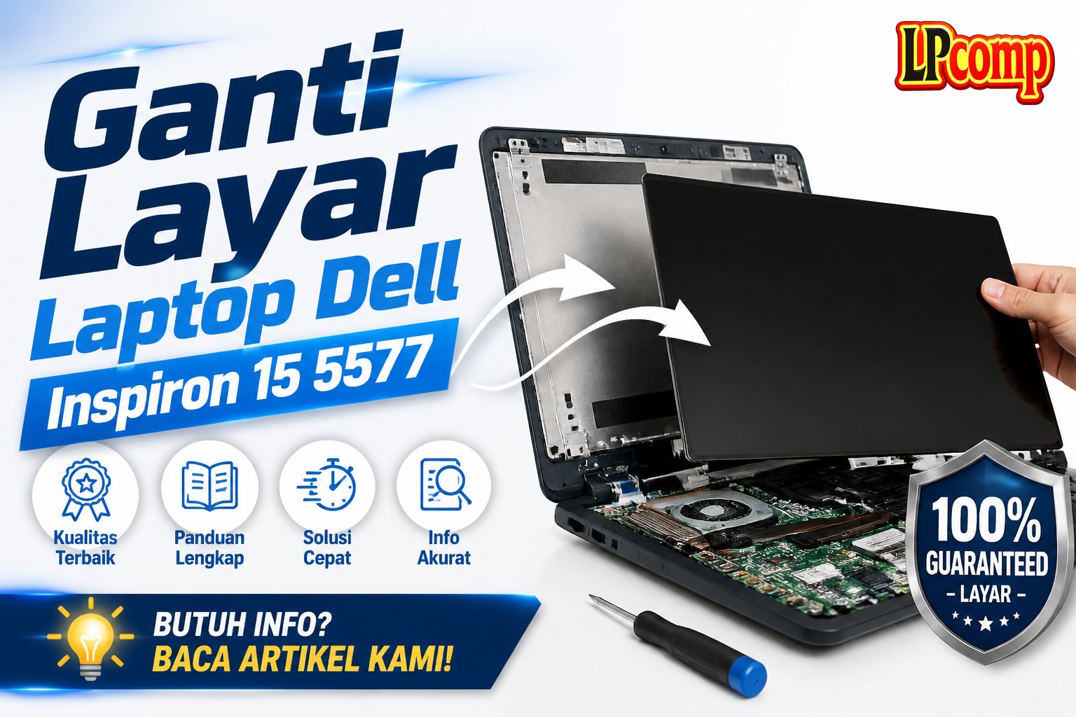 Ganti Layar Laptop Dell Inspiron 15 5577