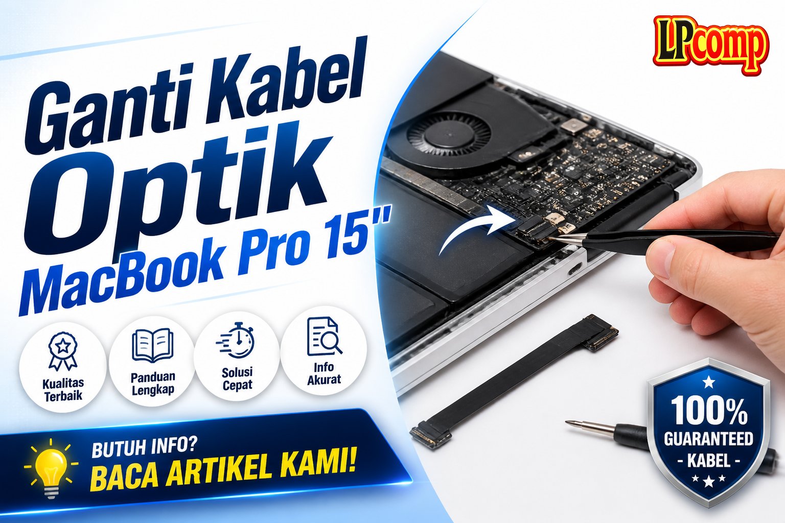Ganti Kabel Optik MacBook Pro 15"