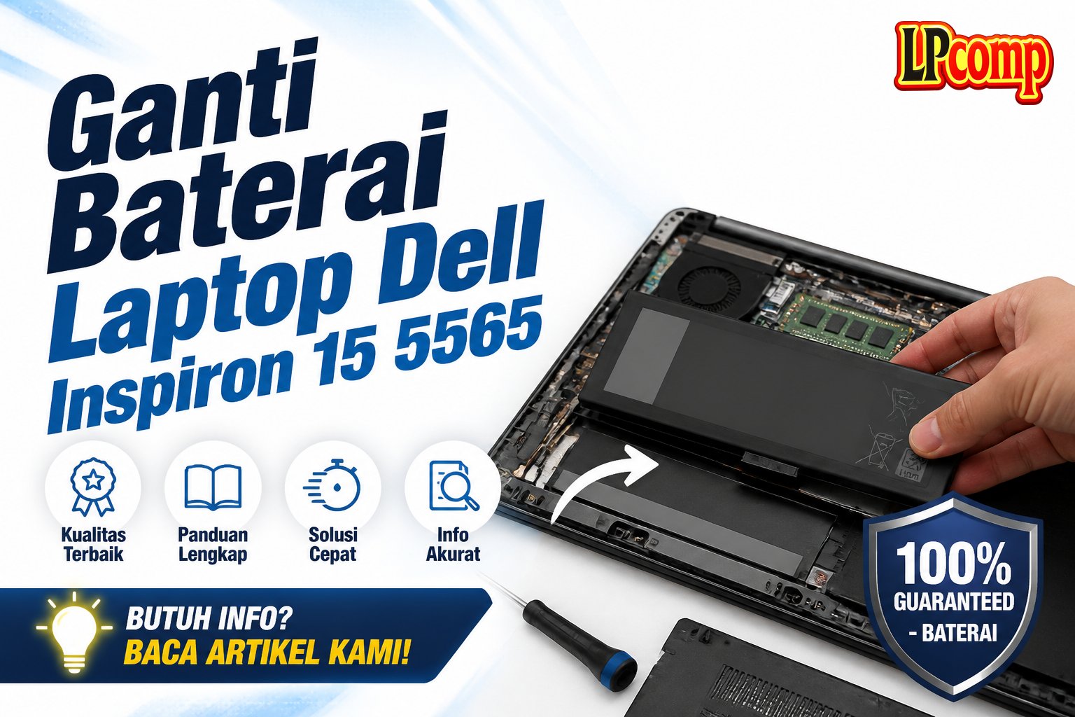 Ganti Baterai Laptop Dell Inspiron 15 5565
