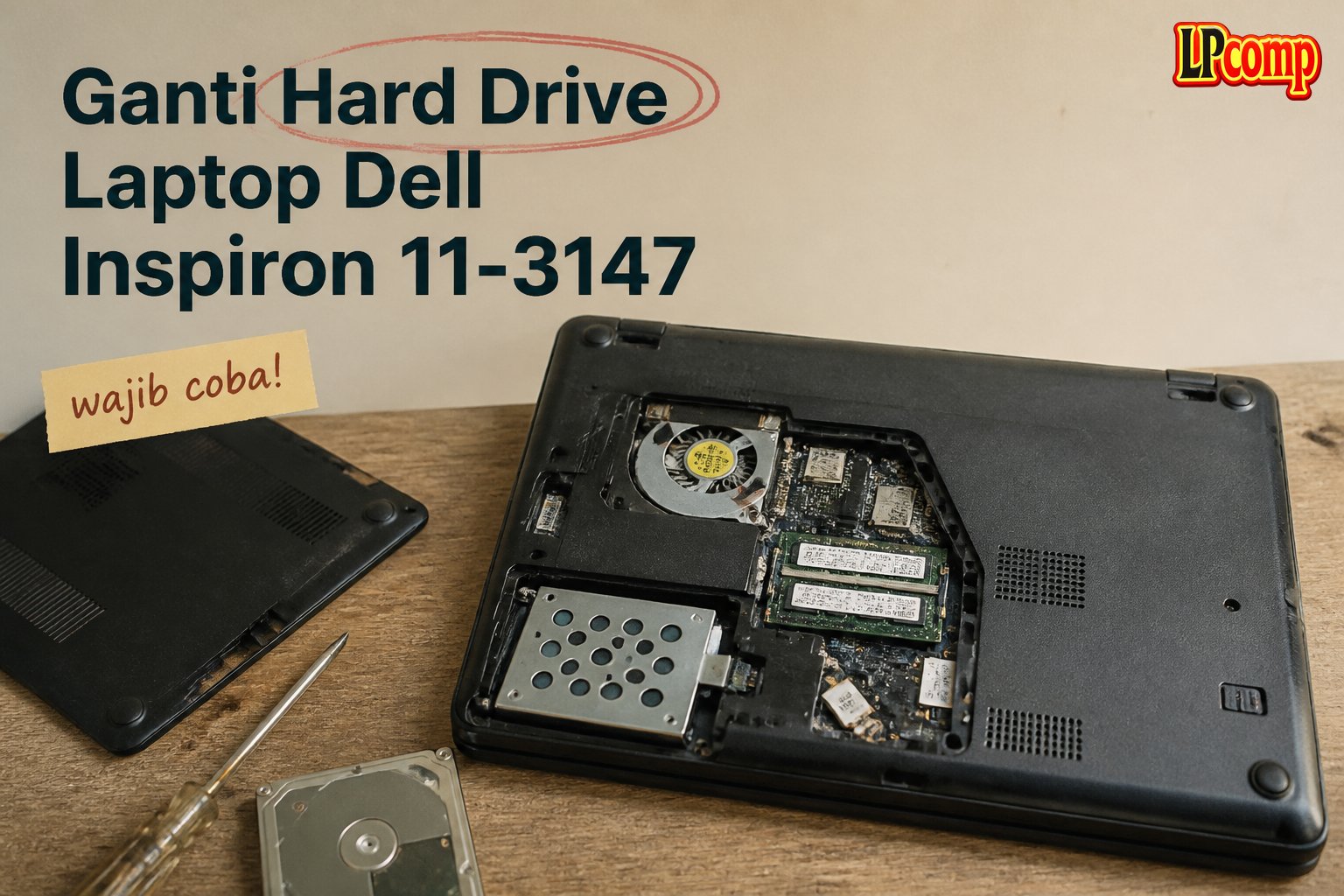 Ganti Hard Drive Laptop Dell Inspiron 11-3147