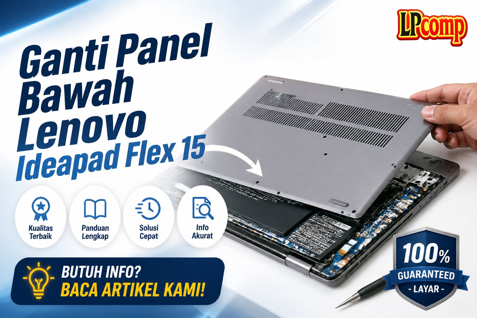 Ganti Panel Bawah Lenovo Ideapad Flex 15