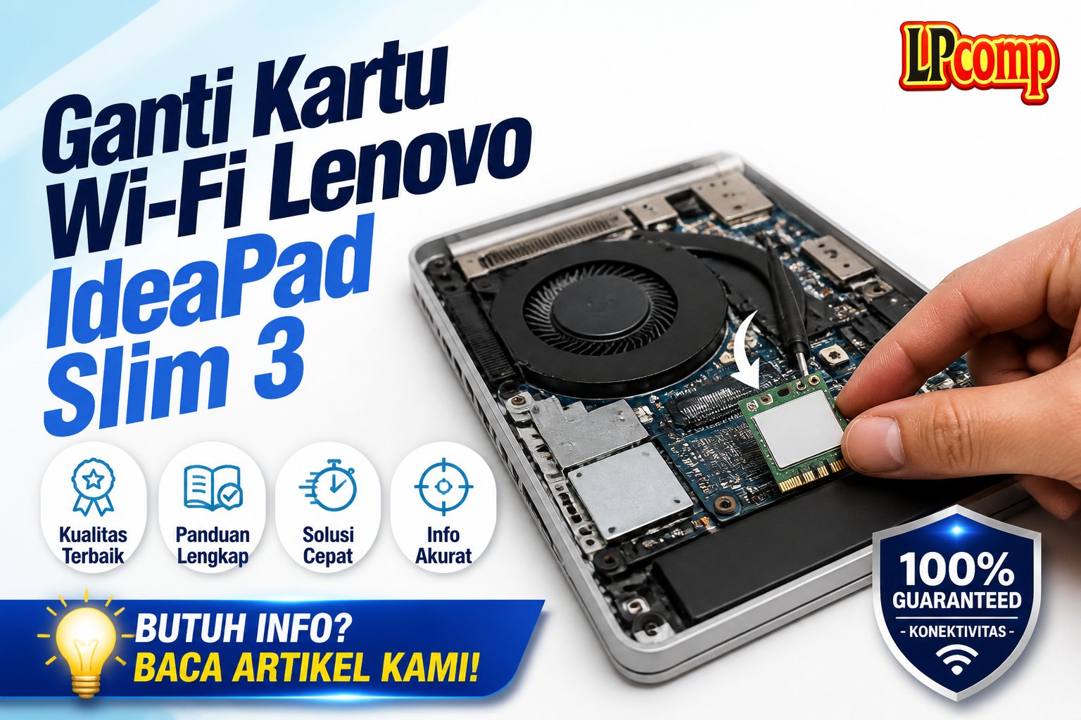 Ganti Kartu Wi-Fi Lenovo IdeaPad Slim 3