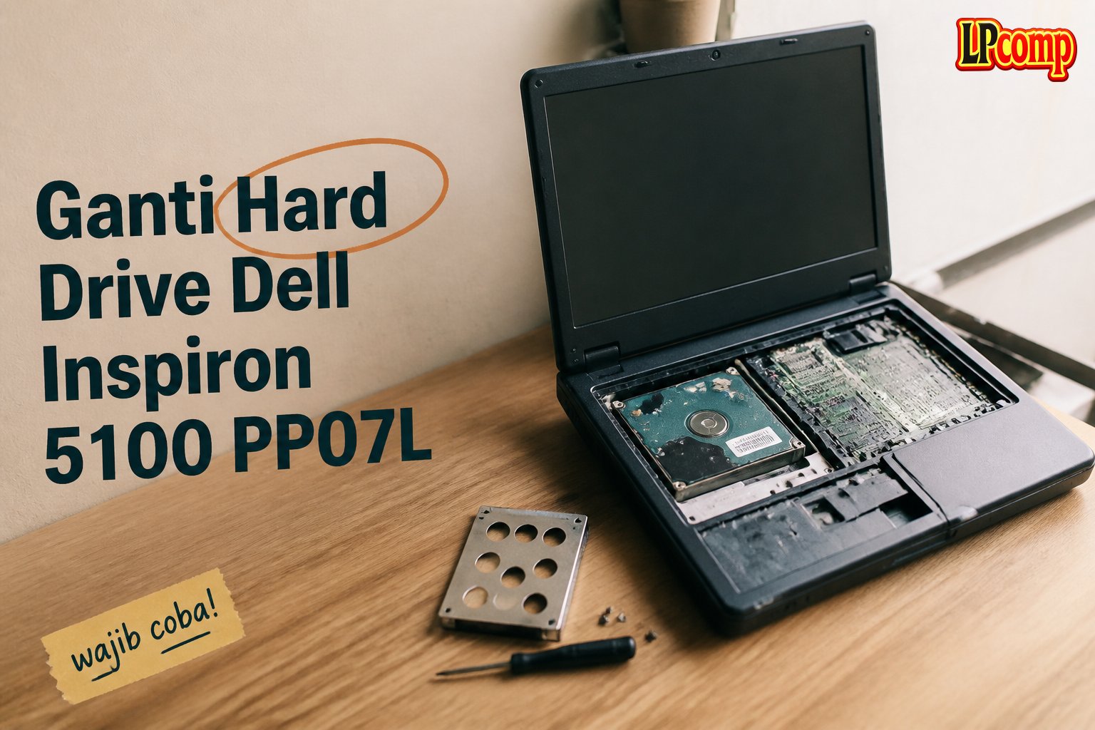 Ganti Hard Drive Dell Inspiron 5100 PP07L