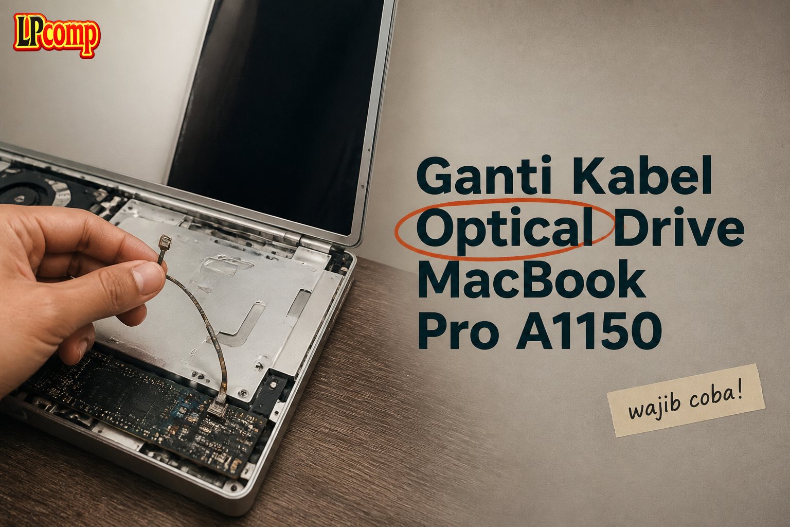 Ganti Kabel Optical Drive MacBook Pro A1150