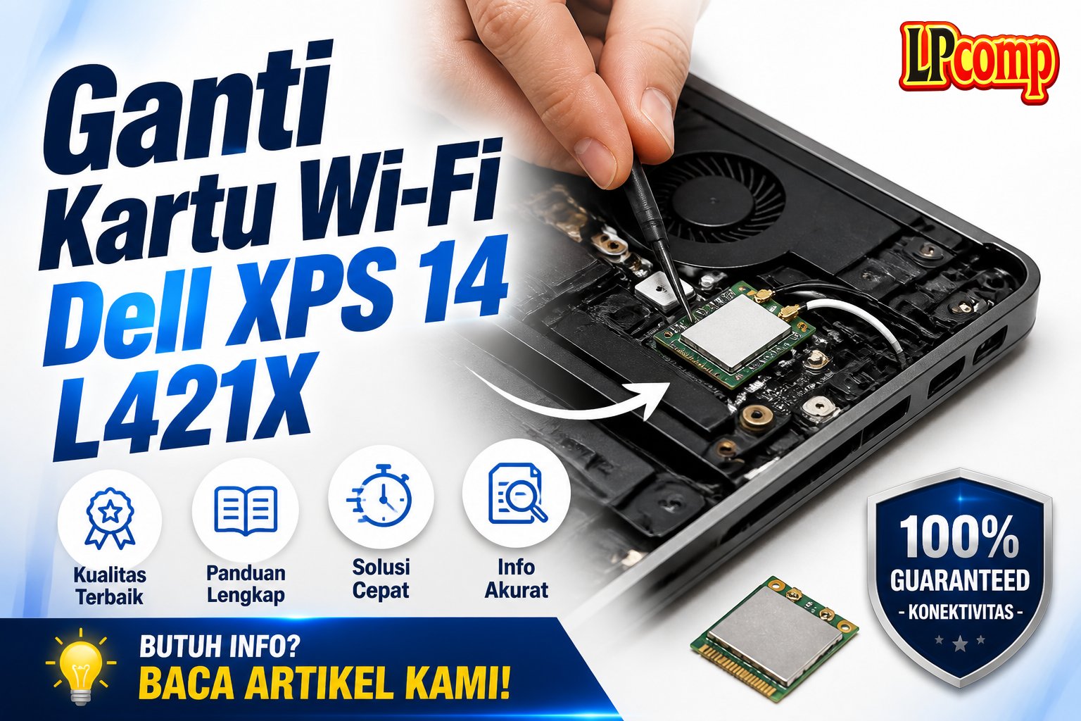 Ganti Kartu Wi-Fi Dell XPS 14 L421X
