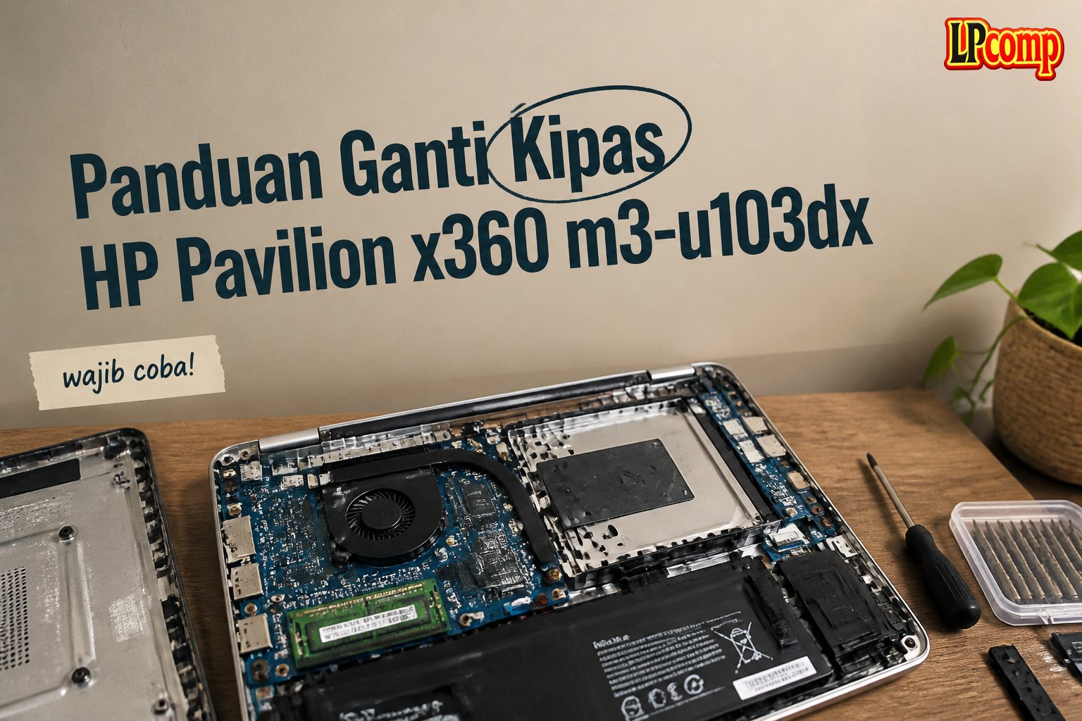 Panduan Ganti Kipas HP Pavilion x360 m3-u103dx