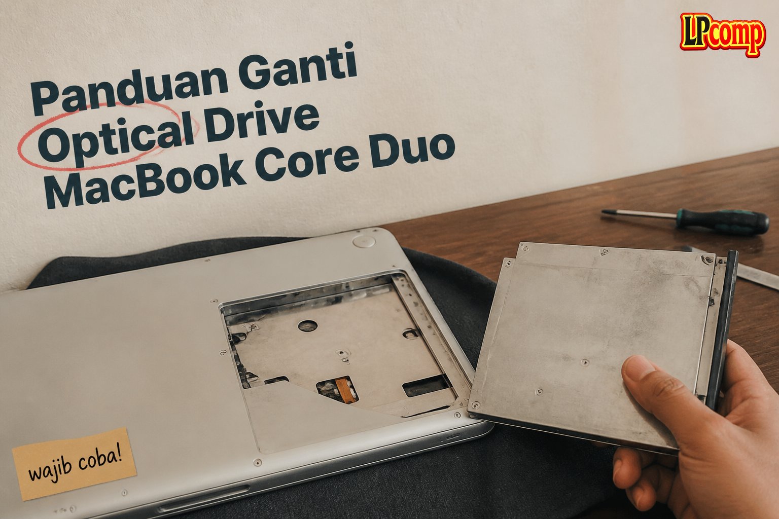 Panduan Ganti Optical Drive MacBook Core Duo