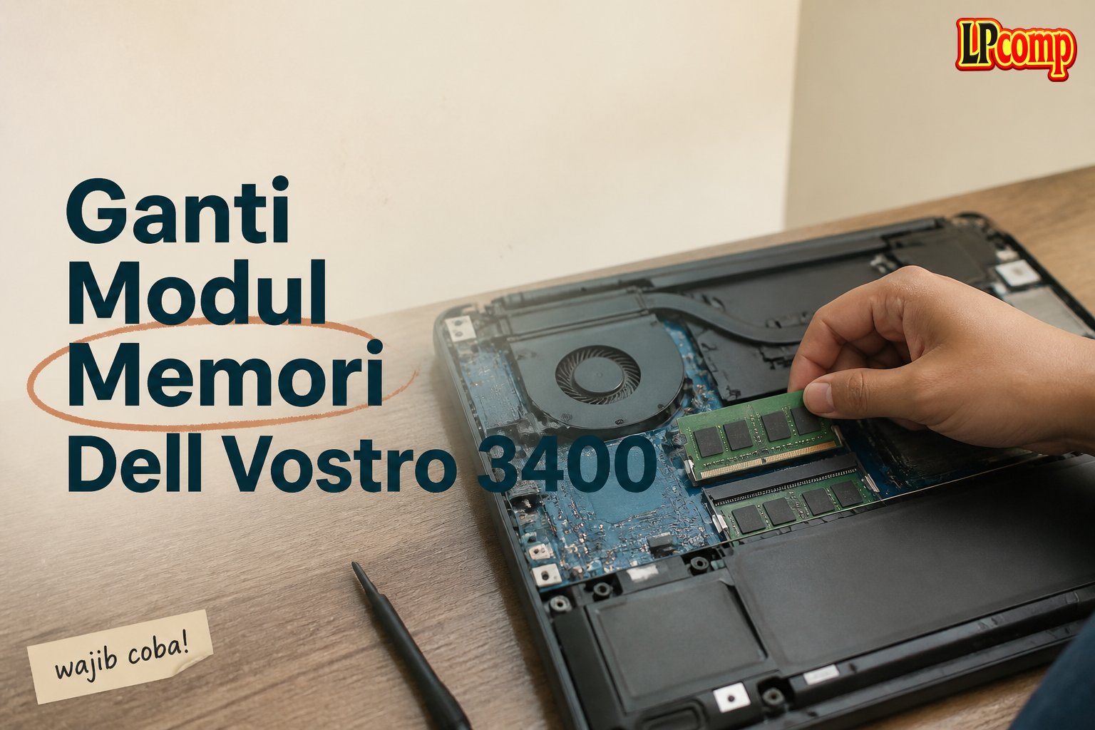 Ganti Modul Memori Dell Vostro 3400