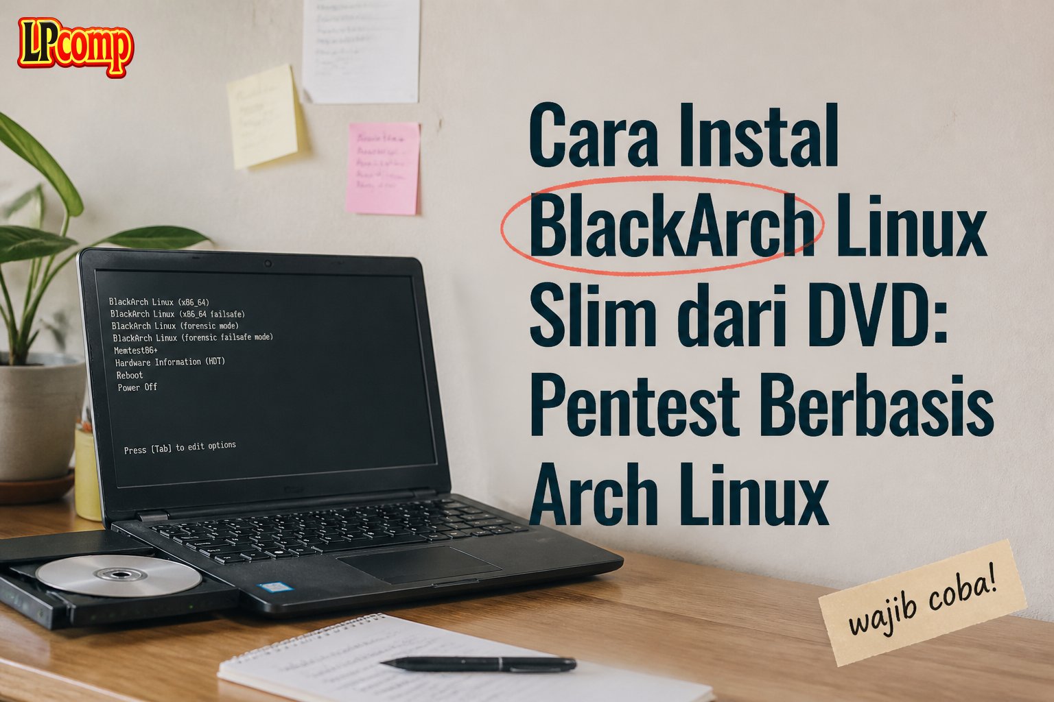 Cara Instal BlackArch Linux Slim dari DVD: Pentest Berbasis Arch Linux
