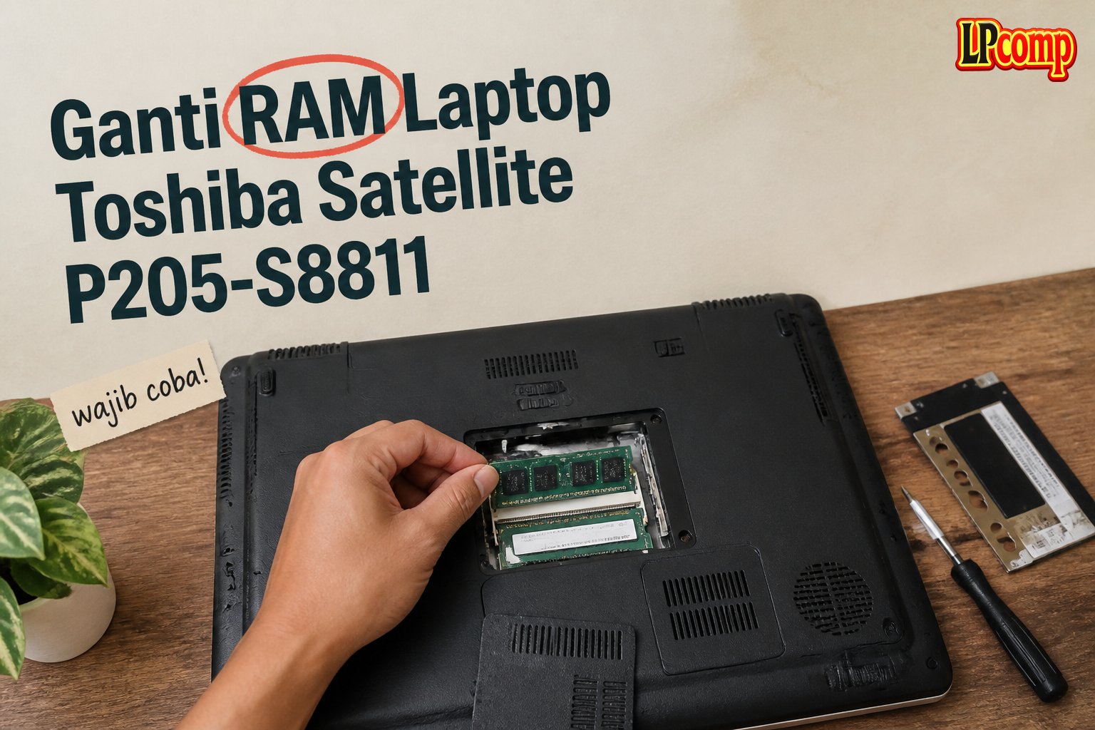 Ganti RAM Laptop Toshiba Satellite P205-S8811