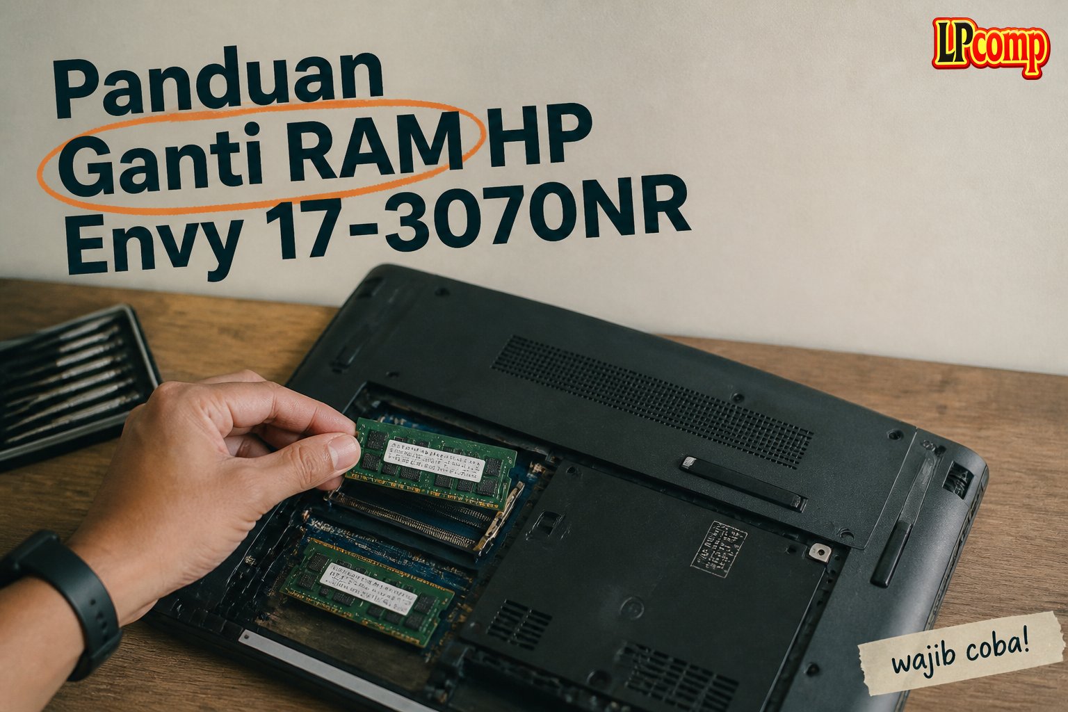 Panduan Ganti RAM HP Envy 17-3070NR