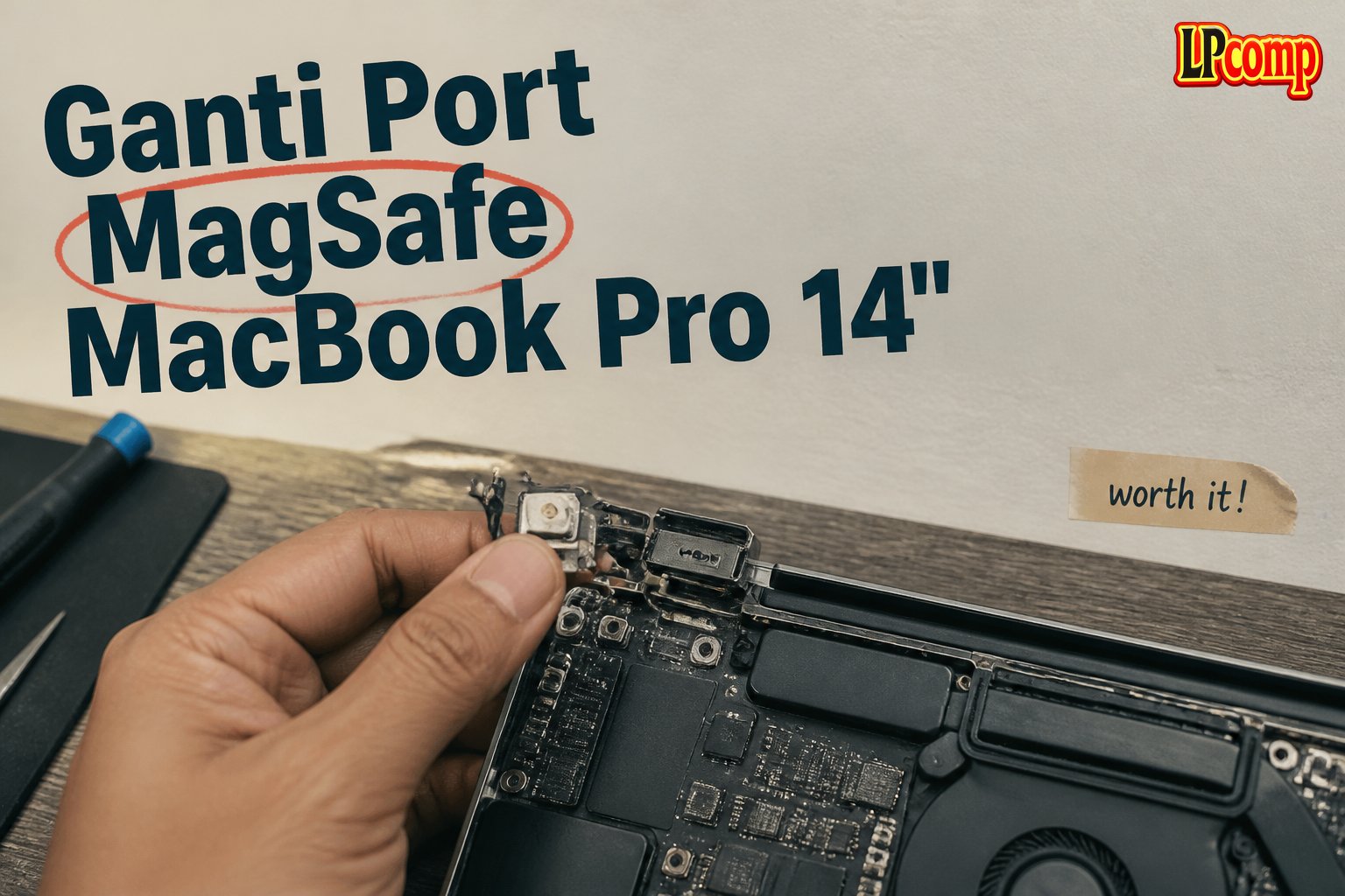 Ganti Port MagSafe MacBook Pro 14"