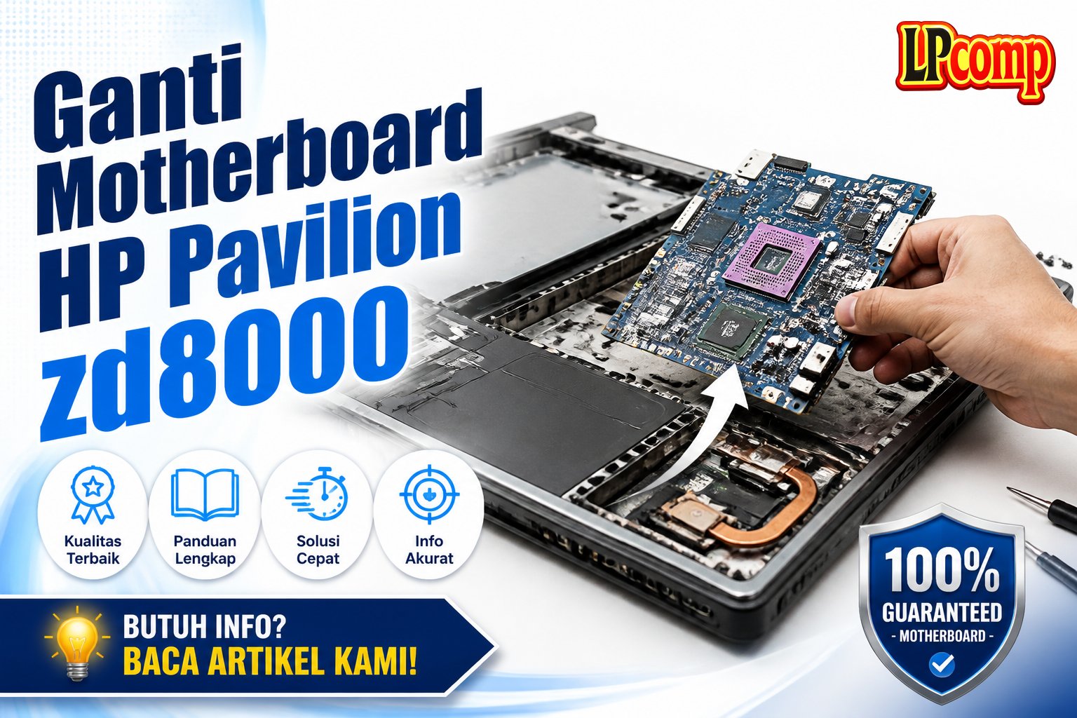 Ganti Motherboard HP Pavilion zd8000