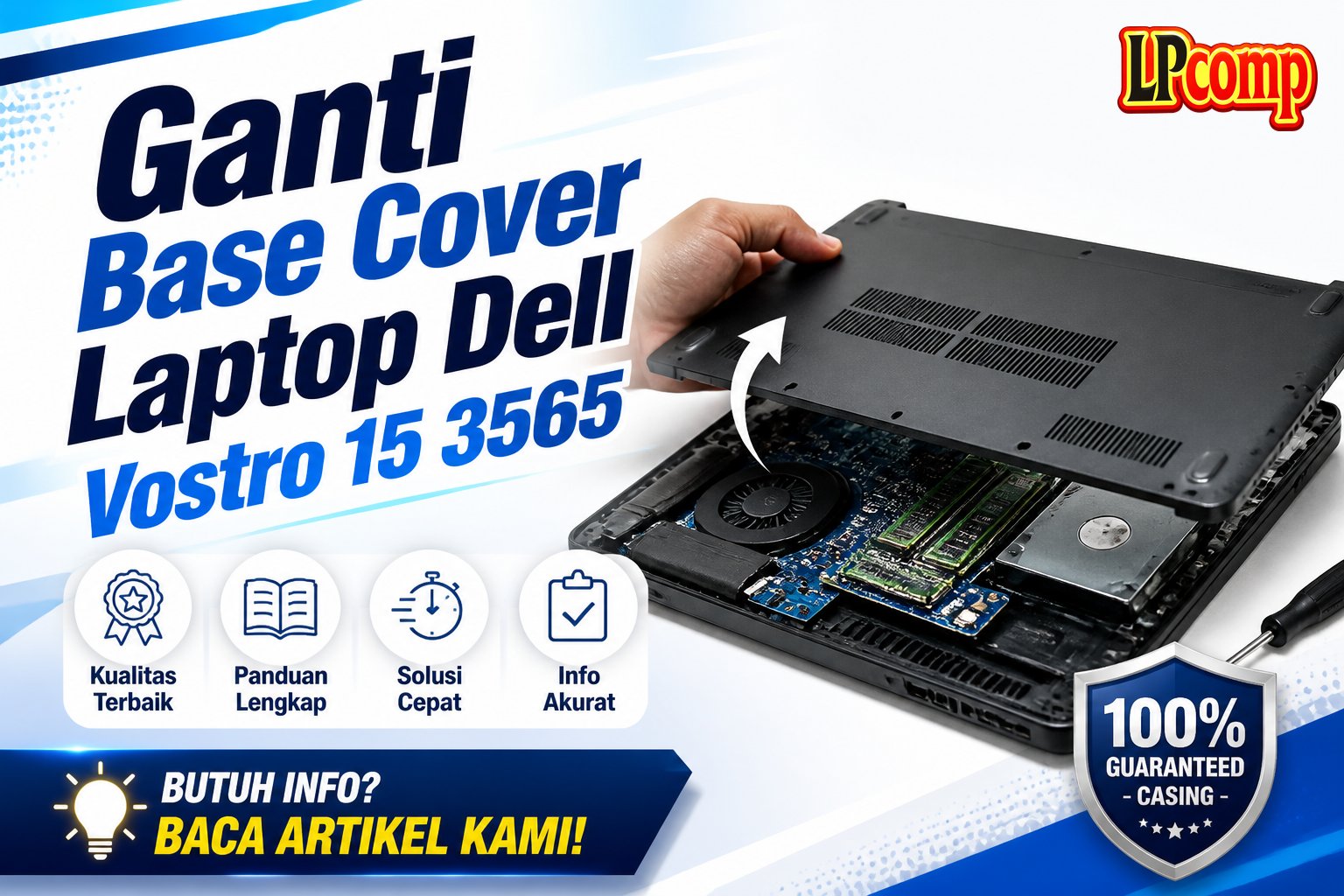 Ganti Base Cover Laptop Dell Vostro 15 3565