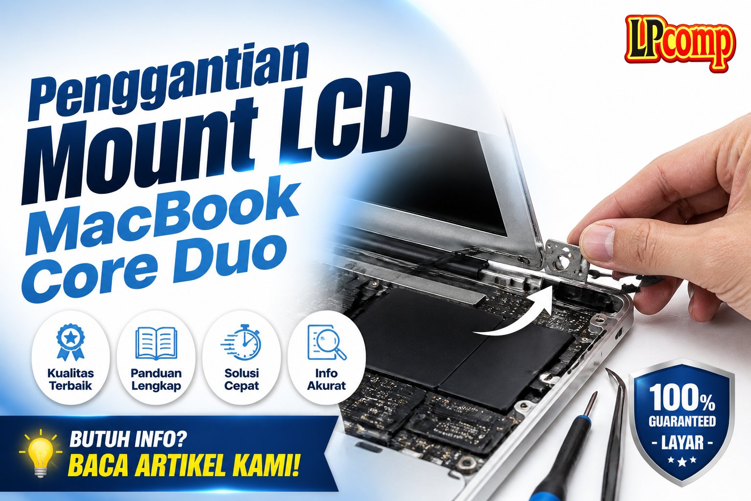 Penggantian Mount LCD MacBook Core Duo