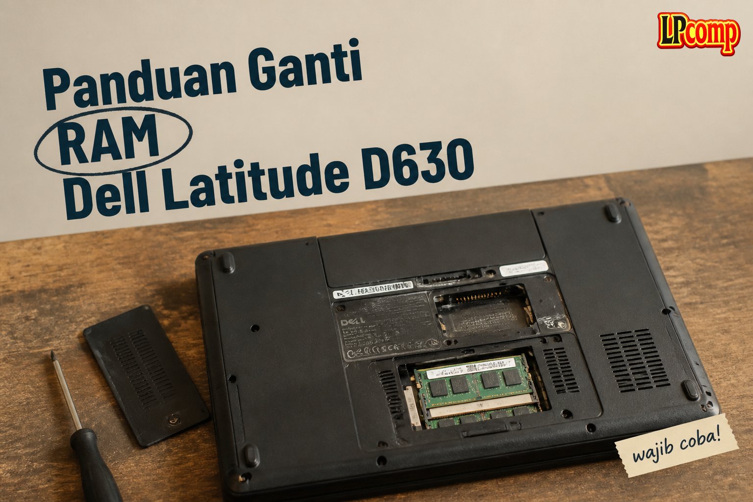 Panduan Ganti RAM Dell Latitude D630