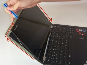 Langkah 4 — Membuka Bezel Layar