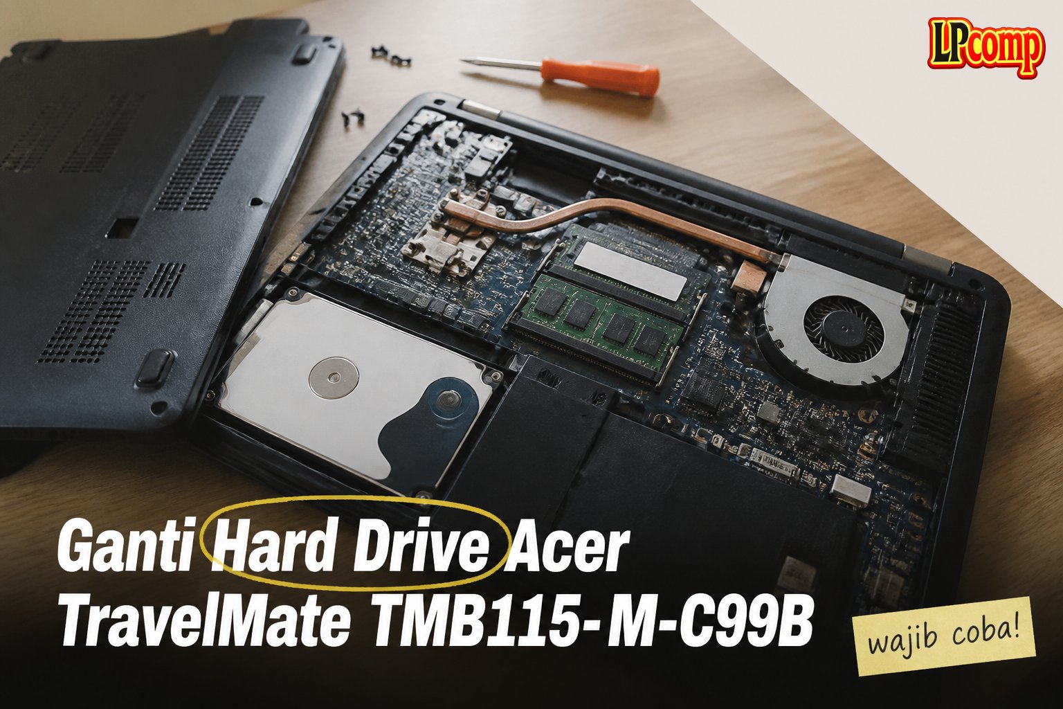 Ganti Hard Drive Acer TravelMate TMB115-M-C99B